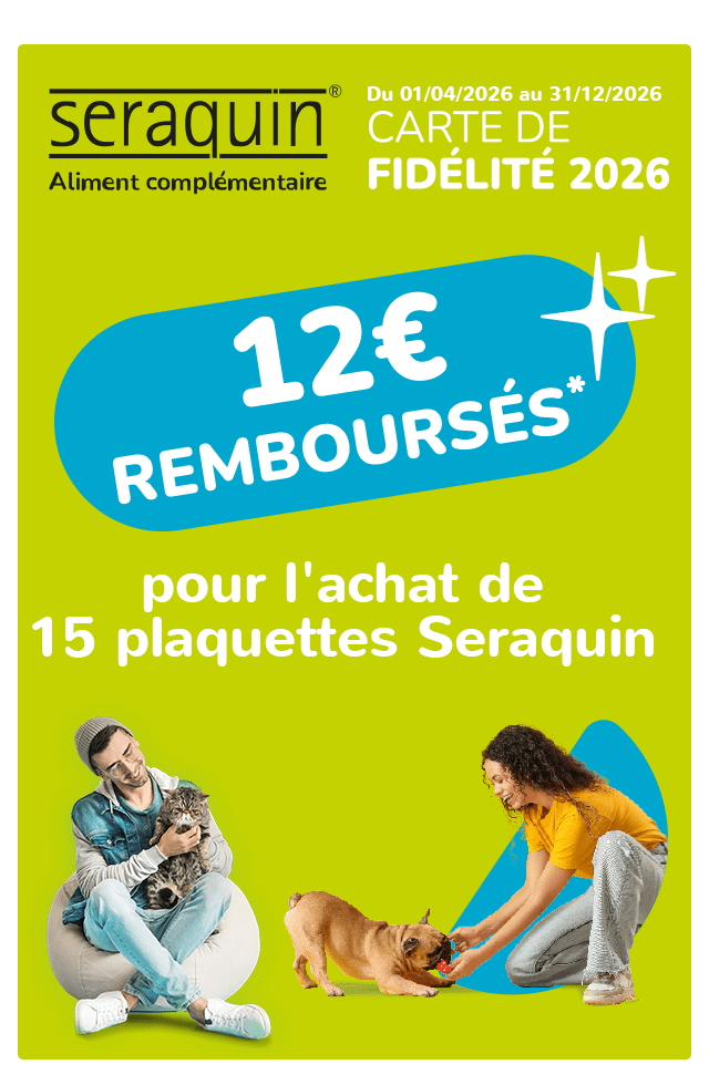 Du 01/04/2026 au 31/12/2026 - 12 euros remboursés pour l'achat de 15 plaquettes Seraquin